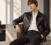 Man wearing a black leather jacket for the complete leather jacket guide